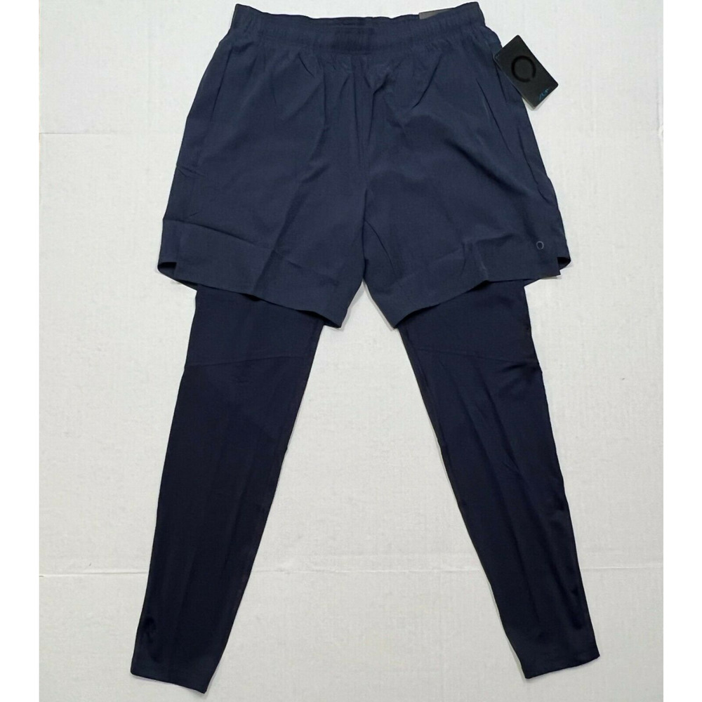 Skora Men's Run Real 2-In-1 Running Shorts and Pants Indigo Ink Chambray Size M